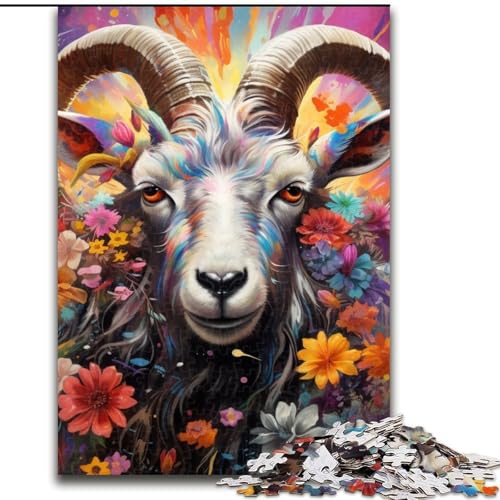 Puzzle 1000 Teile für Erwachsene, Ziege, aus Holz, Kinder ab 14 Jahren, 50x75cm, für Familienspaß, perfekt für Feiertage, interaktive Spieleabende Puzzle 1000 Teile für Erwachsene, Ziege, aus Holz, Kinder ab 14 Jahren, 50x75cm, für Familienspaß, perfekt für Feiertage, interaktive Spieleabende von MLADSOEHK