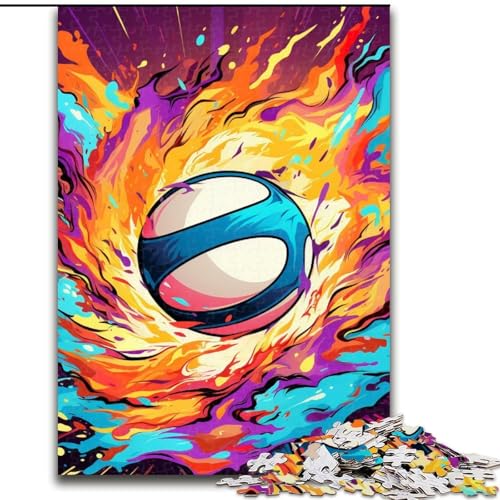 Puzzle 1000 Teile für Erwachsene, bunter Volleyball aus Holz, EIN tolles Geschenk für Familienspaß, 50x75cm, Denksportaufgabe, Spiel für Erwachsene, interaktive Familienaktivität Puzzle 1000 Teile für Erwachsene, bunter Volleyball aus Holz, EIN tolles Geschenk für Familienspaß, 50x75cm, Denksportaufgabe, Spiel für Erwachsene, interaktive Familienaktivität von MLADSOEHK