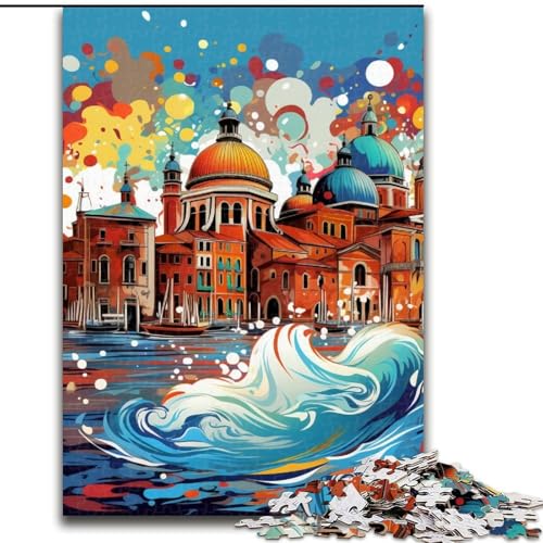 Puzzle 1000 Teile für Erwachsene, buntes Venedig, aus Holz, einzigartige DIY-Geschenkidee zur Heimdekoration, 50x75cm, für Geburtstag, Urlaub, Weihnachten, Halloween Puzzle 1000 Teile für Erwachsene, buntes Venedig, aus Holz, einzigartige DIY-Geschenkidee zur Heimdekoration, 50x75cm, für Geburtstag, Urlaub, Weihnachten, Halloween von MLADSOEHK