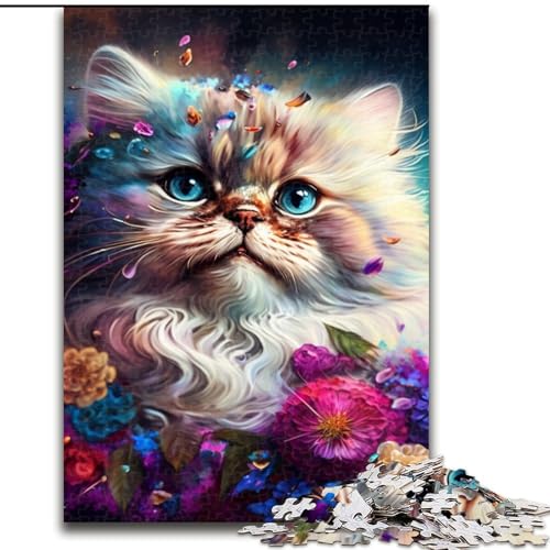 Puzzle 1000 Teile für Erwachsene, farbenfrohe Kunst, Perserkatze aus Holz, einzigartige DIY-Heimdekoration, Geschenkidee, 50x75cm, für Geburtstag, Urlaub, Weihnachten, Halloween Puzzle 1000 Teile für Erwachsene, farbenfrohe Kunst, Perserkatze aus Holz, einzigartige DIY-Heimdekoration, Geschenkidee, 50x75cm, für Geburtstag, Urlaub, Weihnachten, Halloween von MLADSOEHK