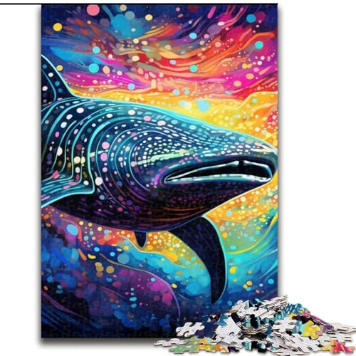 Puzzle 1000 Teile für Erwachsene, farbenfrohe Kunst, Walhai, aus Holz, einzigartige DIY-Heimdekoration, Geschenkidee, 50x75cm, für Geburtstag, Urlaub, Weihnachten, Halloween Puzzle 1000 Teile für Erwachsene, farbenfrohe Kunst, Walhai, aus Holz, einzigartige DIY-Heimdekoration, Geschenkidee, 50x75cm, für Geburtstag, Urlaub, Weihnachten, Halloween von MLADSOEHK