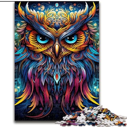 Puzzle 1000 Teile für Erwachsene, farbenfrohe Kunst-Eule aus Holz, EIN tolles Geschenk für Familienspaß, 50x75cm, Denksportaufgabe, Spiel für Erwachsene, interaktive Familienaktivität Puzzle 1000 Teile für Erwachsene, farbenfrohe Kunst-Eule aus Holz, EIN tolles Geschenk für Familienspaß, 50x75cm, Denksportaufgabe, Spiel für Erwachsene, interaktive Familienaktivität von MLADSOEHK