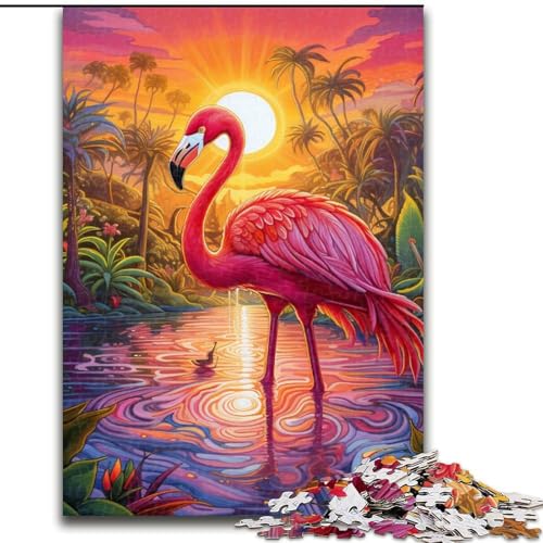 Puzzle 1000 Teile für Erwachsene, farbenfroher Flamingo aus Holz, ideal für Familienspaß, Entspannung, 50x75cm, für interaktives Familienspiel Puzzle 1000 Teile für Erwachsene, farbenfroher Flamingo aus Holz, ideal für Familienspaß, Entspannung, 50x75cm, für interaktives Familienspiel von MLADSOEHK