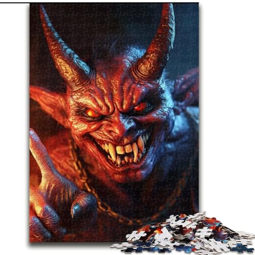 Puzzle 1000 Teile für Erwachsene Dämonendrache, Lernspielzeug Ganze Familie Für Und 14 Jahre (Größe 50x75cm) von MLADSOEHK