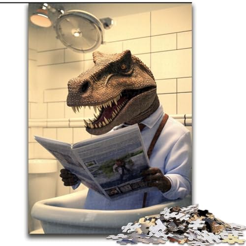 Puzzle 1000 Teile für Erwachsene Dinosaurier liest Zeitung aus Holz, Daher EIN tolles Geschenk für Familienspaß 50x75cm Denksportaufgabe, Spiel für Erwachsene, interaktive Familienaktivität Puzzle 1000 Teile für Erwachsene Dinosaurier liest Zeitung aus Holz, Daher EIN tolles Geschenk für Familienspaß 50x75cm Denksportaufgabe, Spiel für Erwachsene, interaktive Familienaktivität von MLADSOEHK
