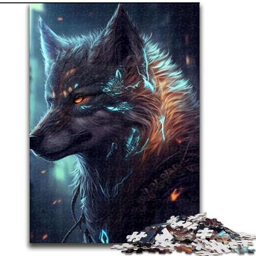 Puzzle 1000 Teile für Erwachsene Wolf Anime Tier, Lernspielzeug Ganze Familie Für Und 14 Jahre (Größe 50x75cm) von MLADSOEHK