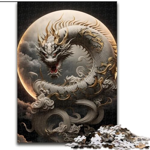 Puzzle 1000 Teile für Erwachsene und Jugendliche, Brave Dragon, Familienspiel zum Stressabbau, schwierige Herausforderung, EIN Kunstwerk für Kinder ab 14 Jahren (Größe 26x38cm) von MLADSOEHK