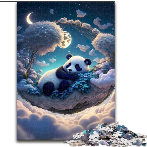 Puzzle 1000 Teile für Erwachsene und Jugendliche, Der mystische Panda, Familienspiel zum Stressabbau, schwierige Herausforderung, EIN Kunstwerk für Kinder ab 14 Jahren (Größe 26x38cm) von MLADSOEHK