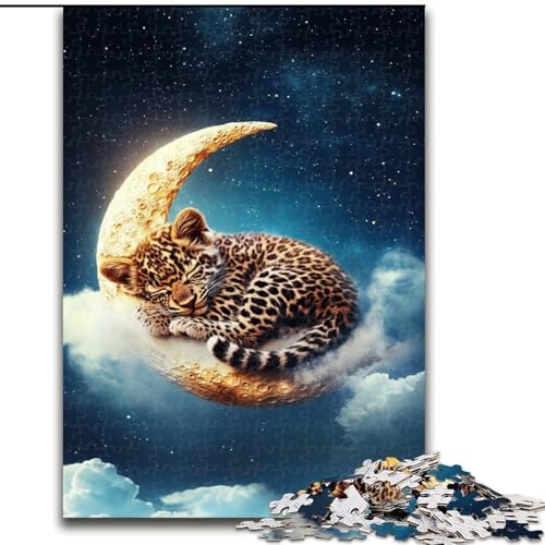 Puzzle 1000 Teile für Erwachsene und Jugendliche, Giraffe auf dem Mond, entspannendes intellektuelles Lernspielzeug, Geburtstagsgeschenk, Geschenke (Größe 50x75cm) von MLADSOEHK