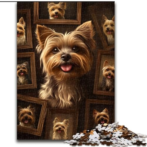 Puzzle 1000 Teile für Erwachsene und Jugendliche, Yorkshire Terrier-Collage, entspannendes intellektuelles Lernspielzeug, Geburtstagsgeschenk, Geschenke (Größe 50x75cm) von MLADSOEHK