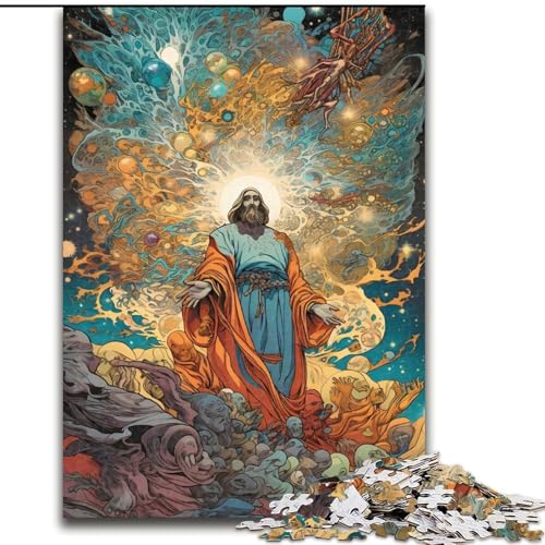 Puzzle 1000 Teile für Jugendliche, Jesus Christus, für 14+, für Familienspaß & Spieleabend, Künstlersammlung, Bildende Kunst (Größe 50x75cm) von MLADSOEHK