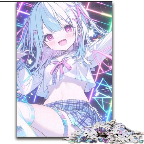 Puzzle 1000 Teile für Teenager, Anime-Mädchen, Spiele, Spielzeug, Geschenk, einzigartige Geburtstags- und Geschenkideen für Kinder ab 14 Jahren (Größe 26x38cm) von MLADSOEHK