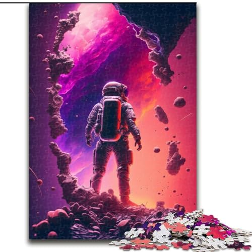 Puzzle 1000 Teile für Teenager, Astronaut im Stehen, Atomic, Spiele, Spielzeug, Geschenk, einzigartige Geburtstags- und Geschenkideen für Kinder ab 14 Jahren (Größe 50x75cm) von MLADSOEHK