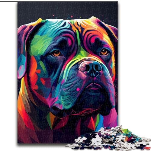 Puzzle 1000 Teile für Teenager, Cane Corso, bunt, für 14+, für Familienspaß und Spieleabende, Künstlersammlung, Bildende Kunst (Größe 50x75cm) von MLADSOEHK