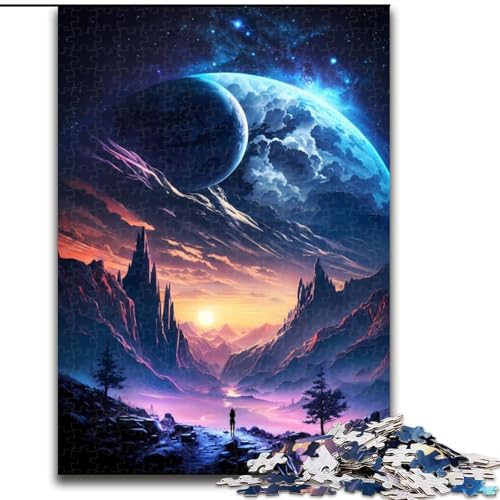 Puzzle 1000 Teile für Teenager, Galactic Twilight Fantasy, Spiele, Spielzeug, Geschenk, einzigartige Geburtstags- und Geschenkideen für Kinder ab 14 Jahren (Größe 50x75cm) von MLADSOEHK