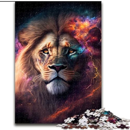 Puzzle 1000 Teile für Teenager, Galaxie-Löwe, Spiele, Spielzeug, Geschenk, einzigartige Geburtstags- und Geschenkideen für Kinder ab 14 Jahren (Größe 26x38cm) von MLADSOEHK