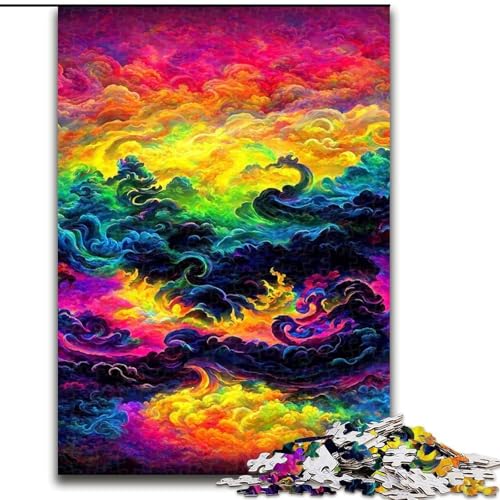 Puzzle 1000 Teile für Teenager, Geschenke, Drachenwolken, für Lernspiele, Herausforderungsspielzeug, einzigartige Heimdekoration und Geschenke (Größe 50x75cm) von MLADSOEHK