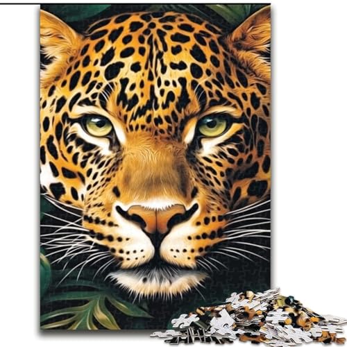 Puzzle 1000 Teile für Teenager, Geschenke, Dschungel-Gepard, für Lernspiele, Herausforderungsspielzeug, einzigartige Heimdekoration und Geschenke (Größe 26x38cm) von MLADSOEHK
