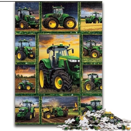 Puzzle 1000 Teile für Teenager, Geschenke, Traktor-Collage, für Lernspiele, Herausforderungsspielzeug, einzigartige Heimdekoration und Geschenke (Größe 26x38cm) von MLADSOEHK