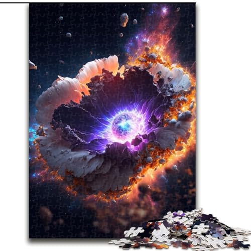Puzzle 1000 Teile für Teenager, Geschenke, Weltraumblume, für Lernspiele, Herausforderungsspielzeug, einzigartige Heimdekoration und Geschenke (Größe 26x38cm) von MLADSOEHK