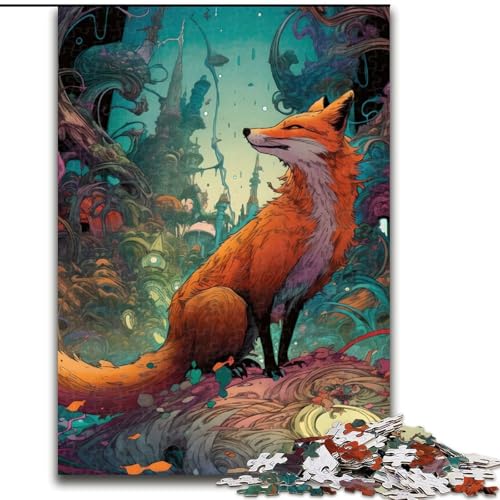 Puzzle 1000 Teile für Teenager, Geschenke für Fuchs, für Lernspiele, Herausforderungsspielzeug, einzigartige Heimdekoration und Geschenke (Größe 50x75cm) von MLADSOEHK