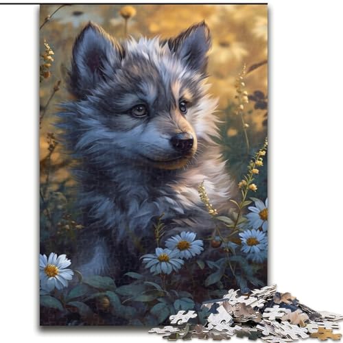 Puzzle 1000 Teile für Teenager, Herbstwolf, für Kinder ab 14 Jahren, jedes Teil ist einzigartig – lustiges und herausforderndes Spiel für die ganze Familie, tolles Geschenk (Größe 50x75cm) von MLADSOEHK