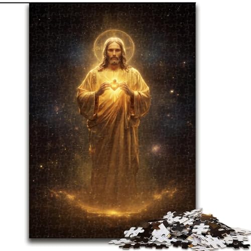 Puzzle 1000 Teile für Teenager, Jesus-Kunst, Spiele, Spielzeug, Geschenk, einzigartige Geburtstags- und Geschenkideen für Kinder ab 14 Jahren (Größe 26x38cm) von MLADSOEHK