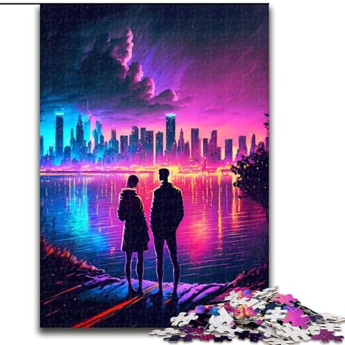 Puzzle 1000 Teile für Teenager, Paar, Seelandschaft, Spiele, Spielzeug, Geschenk, einzigartige Geburtstags- und Geschenkideen für Kinder ab 14 Jahren (Größe 26x38cm) von MLADSOEHK