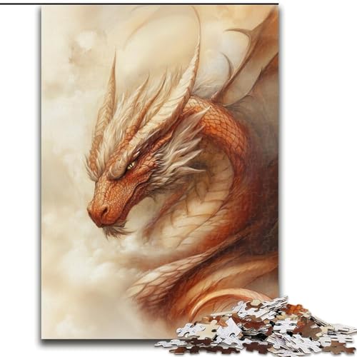 Puzzle 1000 Teile für Teenager, Retro-Fliegender Drache, Spiele, Spielzeug, Geschenk, einzigartige Geburtstags- und Geschenkideen für Kinder ab 14 Jahren (Größe 26x38cm) von MLADSOEHK