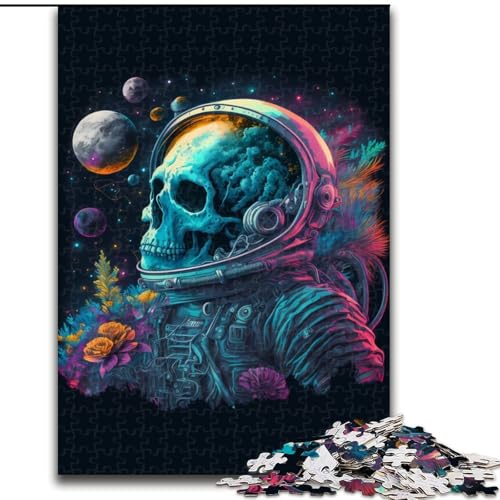 Puzzle 1000 Teile für Teenager, Totenkopf-Astronaut, Spiele, Spielzeug, Geschenk, einzigartige Geburtstags- und Geschenkideen für Kinder ab 14 Jahren (Größe 26x38cm) von MLADSOEHK