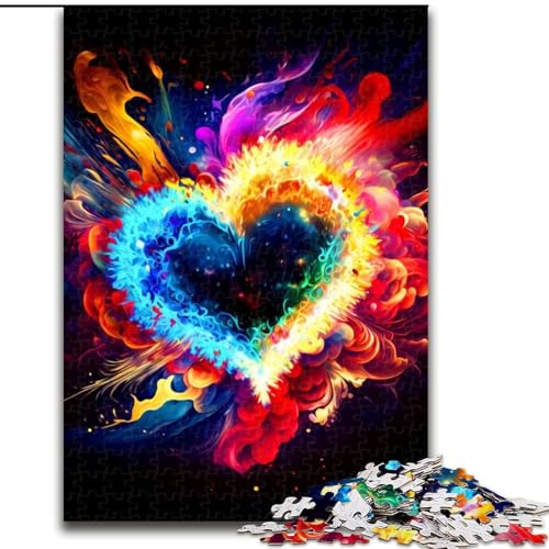 Puzzle 1000 Teile für Teenager, buntes Herz, Spiele, Spielzeug, Geschenk, einzigartige Geburtstags- und Geschenkideen für Kinder ab 14 Jahren (Größe 50x75cm) von MLADSOEHK