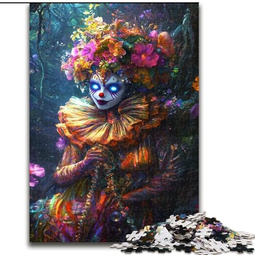 Puzzle 1000 Teile für Teenager 迷幻女小丑, Spiele, Spielzeug, Geschenk, einzigartige Geburtstags- und Geschenkideen für Kinder ab 14 Jahren (Größe 26x38cm) von MLADSOEHK