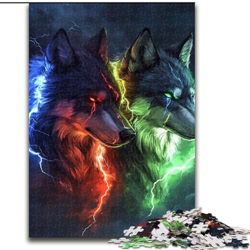 Puzzle 1000 Teile für Teenager Fantasy Wolf, für 14+ Für Familienspaß & Spieleabend Künstlersammlung, Bildende Kunst (Größe 50x75cm) von MLADSOEHK
