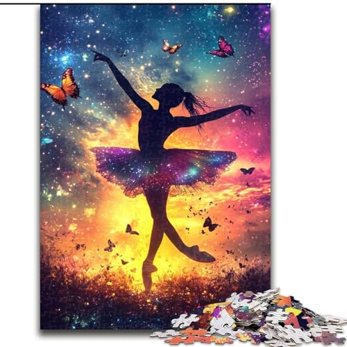 Puzzle 1000 Teile für Teenager-Geschenke Balletttänzerin, für Lernspiele, Herausforderungsspielzeug, einzigartige Heimdekoration und Geschenke (Größe 50x75cm) von MLADSOEHK