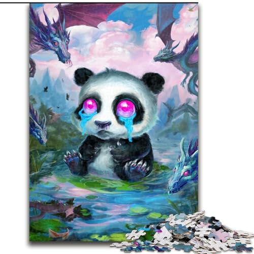 Puzzle 1000 Teile für Teenager Magischer Panda, Spiele, Spielzeug, Geschenk, einzigartige Geburtstags- und Geschenkideen für Kinder ab 14 Jahren (Größe 26x38cm) von MLADSOEHK