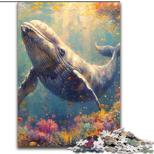 Puzzle 1000 Teile für Teenager Tierwal, für 14+ Für Familienspaß & Spieleabend Künstlersammlung, Bildende Kunst (Größe 50x75cm) von MLADSOEHK