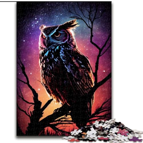 Puzzle für Erwachsene, 1000 Eulennacht-Puzzle, anspruchsvolles Denkspiel, Familienaktivität, Heimdekoration, (Größe: 50x75cm) von MLADSOEHK
