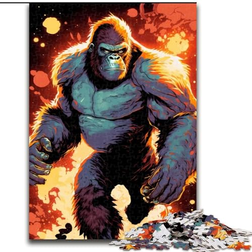 Puzzle für Erwachsene, 1000 Gorilla-Zauberpuzzle, anspruchsvolles Denkspiel, Familienaktivität, Heimdekoration, (Größe: 26x38cm) von MLADSOEHK