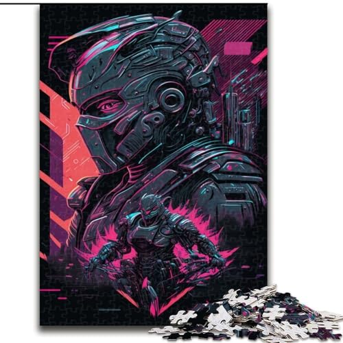 Puzzle für Erwachsene, 1000 Neon-Krieger-Puzzle, anspruchsvolles Denkspiel, Familienaktivität, Heimdekoration, (Größe: 26x38cm) von MLADSOEHK