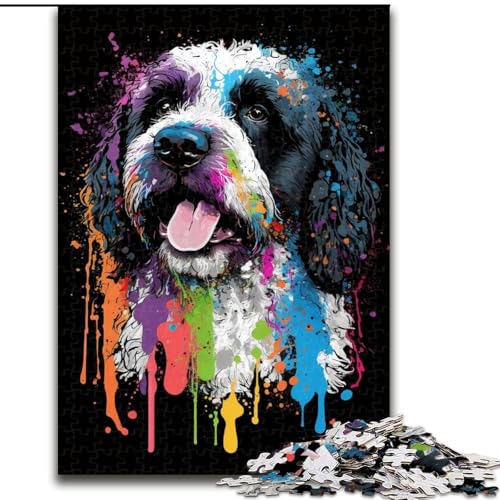 Puzzle für Erwachsene, 1000 Portugiesische Wasserhunde, buntes Puzzle, anspruchsvolles Denkspiel, Familienaktivität, Heimdekoration, (Größe: 50x75cm) von MLADSOEHK