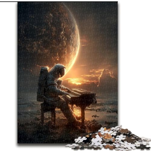 Puzzle für Erwachsene, 1000 Puzzles, Astronaut spielt Klavier, Familienunterhaltungsspielzeug ganze Familie, ab 14 Jahren (Größe 26x38cm) von MLADSOEHK