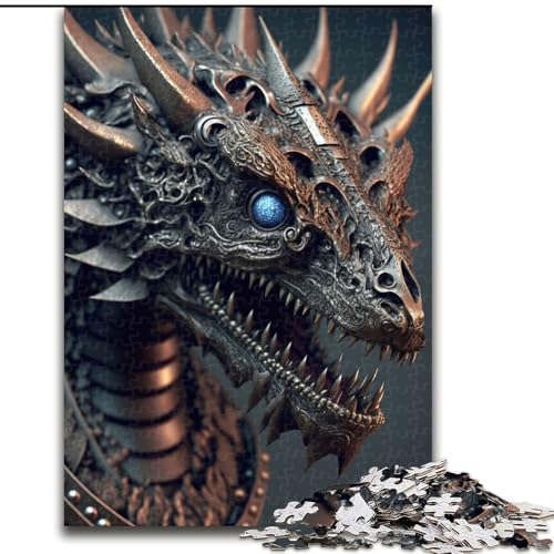 Puzzle für Erwachsene, 1000 Puzzles, Drachenkopf VI, Familienunterhaltungsspielzeug, ganze Familie, ab 14 Jahren (Größe 50x75cm) von MLADSOEHK
