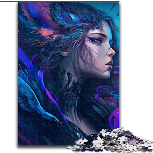 Puzzle für Erwachsene, 1000 Puzzles, Fantasy-Porträt-Engel, Familienunterhaltungsspielzeug, ganze Familie, ab 14 Jahren (Größe 50x75cm) von MLADSOEHK