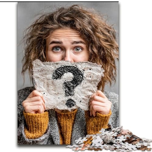 Puzzle für Erwachsene, 1000 Puzzles, Frau stellt Fragen, Familienunterhaltungsspielzeug, ganze Familie, ab 14 Jahren (Größe 50x75cm) von MLADSOEHK