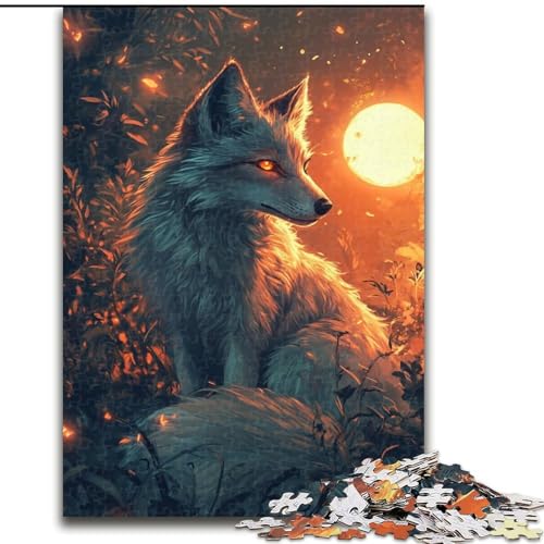 Puzzle für Erwachsene, 1000 Puzzles, Fuchskunst, Familienunterhaltungsspielzeug, ganze Familie, ab 14 Jahren (Größe 50x75cm) von MLADSOEHK