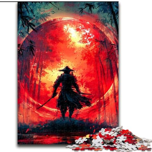 Puzzle für Erwachsene, 1000 Puzzles, Ninja unter dem Blutmond, Familienunterhaltungsspielzeug, ganze Familie, ab 14 Jahren (Größe 26x38cm) von MLADSOEHK