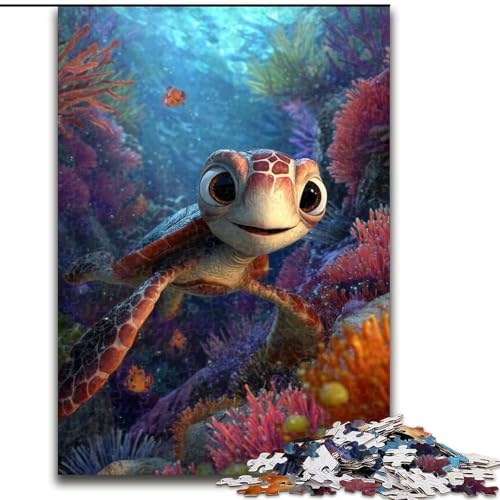 Puzzle für Erwachsene, 1000 Puzzles, Schildkröte, Familienunterhaltungsspielzeug, ganze Familie, ab 14 Jahren (Größe 26x38cm) von MLADSOEHK
