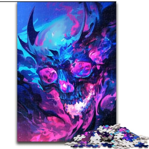 Puzzle für Erwachsene, 1000 Puzzles, Skelettdrache, Familienunterhaltungsspielzeug, ganze Familie, ab 14 Jahren (Größe 26x38cm) von MLADSOEHK