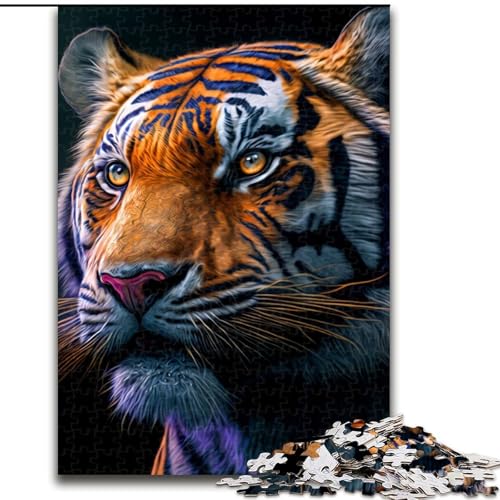 Puzzle für Erwachsene, 1000 Puzzles, Tiger, Familienunterhaltungsspielzeug, ganze Familie, ab 14 Jahren (Größe 26x38cm) von MLADSOEHK