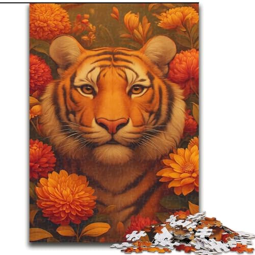 Puzzle für Erwachsene, 1000 Puzzles, geheimnisvoller Tiger, Familienunterhaltungsspielzeug, ganze Familie, ab 14 Jahren (Größe 26x38cm) von MLADSOEHK